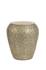 SIDE TABLE MOROCCO GOLD FINISH     - CAFE, SIDE TABLES